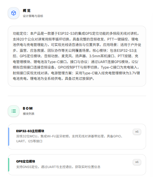 设计概览与功能模块列表